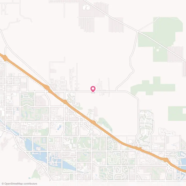 Map of the flower delivery area in Thousand Palms, California