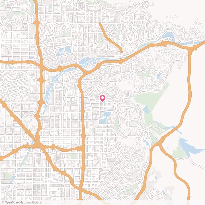 Map of the flower delivery area in Villa Park, California