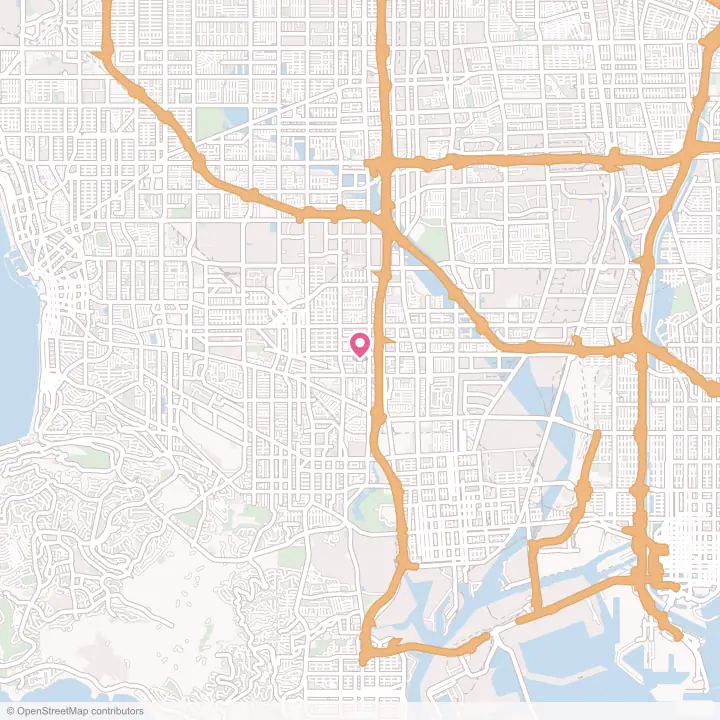 Map of the flower delivery area in West Carson, California