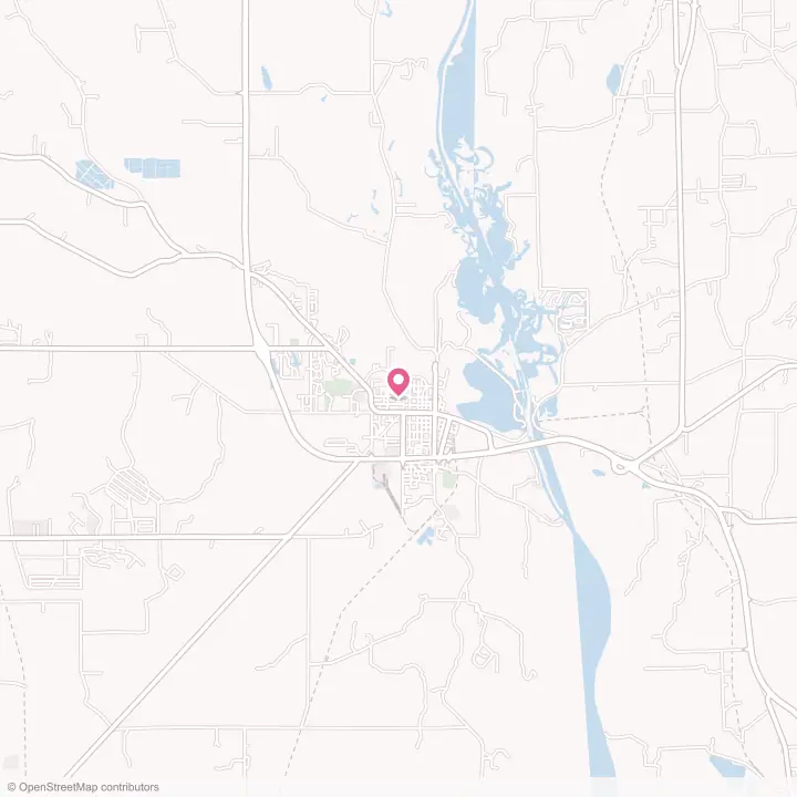 Map of the flower delivery area in Aberdeen, Mississippi