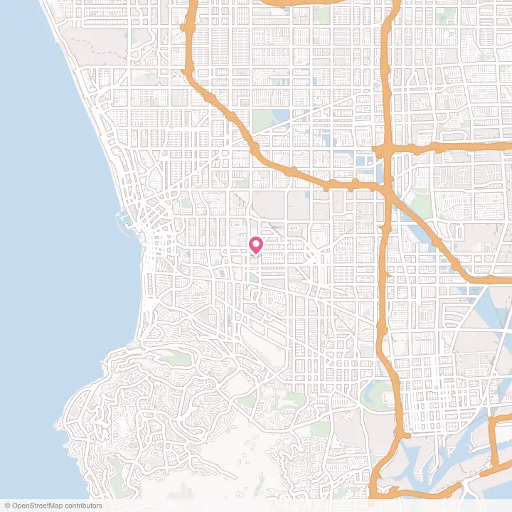 Map of the flower delivery area in Torrance, California