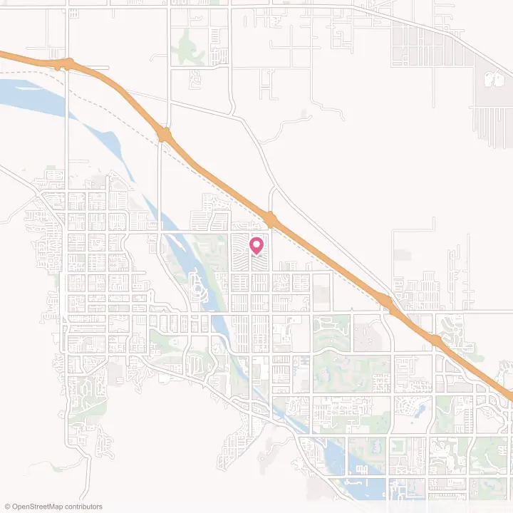 Map of the flower delivery area in Cathedral City, California