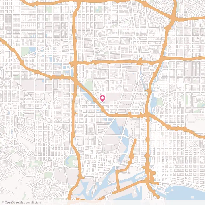 Map of the flower delivery area in Carson, California