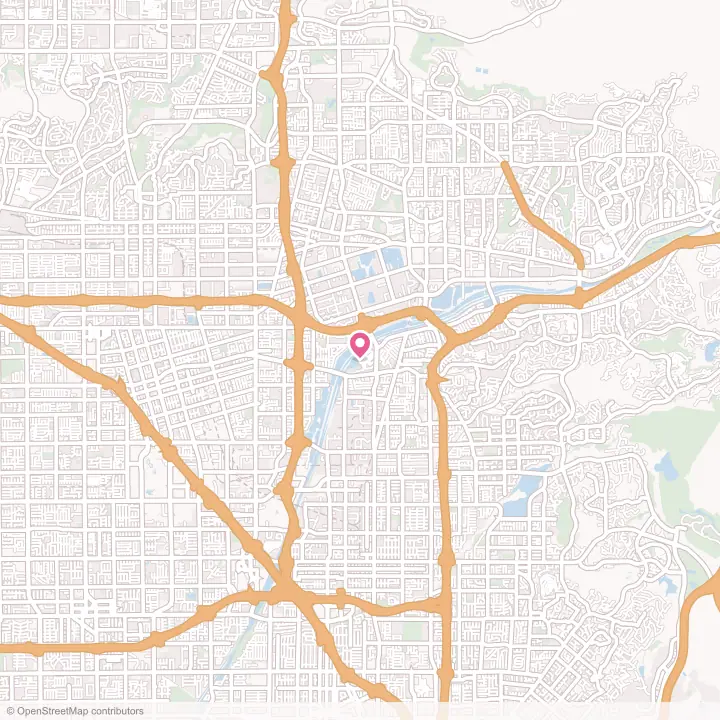 Map of the flower delivery area in Anaheim, California