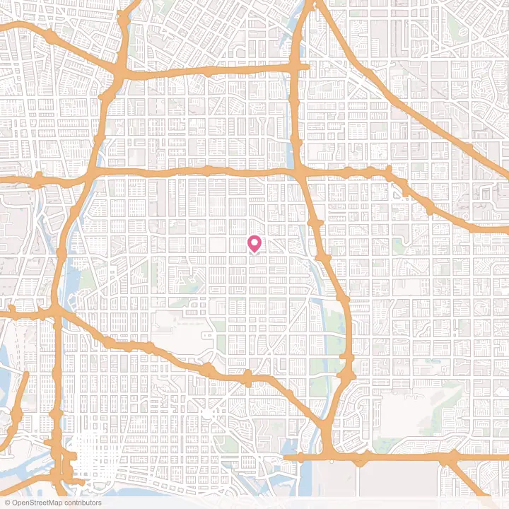 Map of the flower delivery area in Lakewood, California