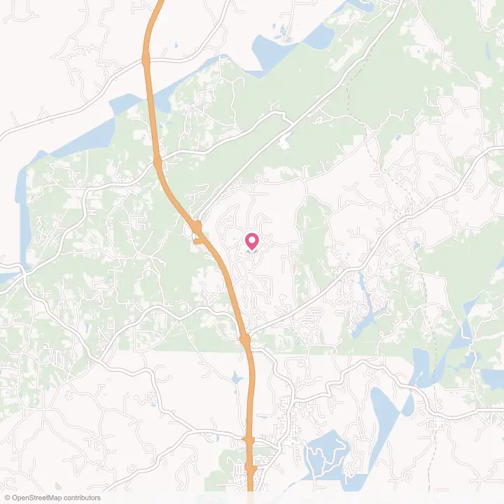 Map of the flower delivery area in Smoke Rise, Alabama