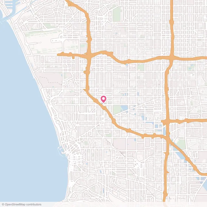 Map of the flower delivery area in Lawndale, California