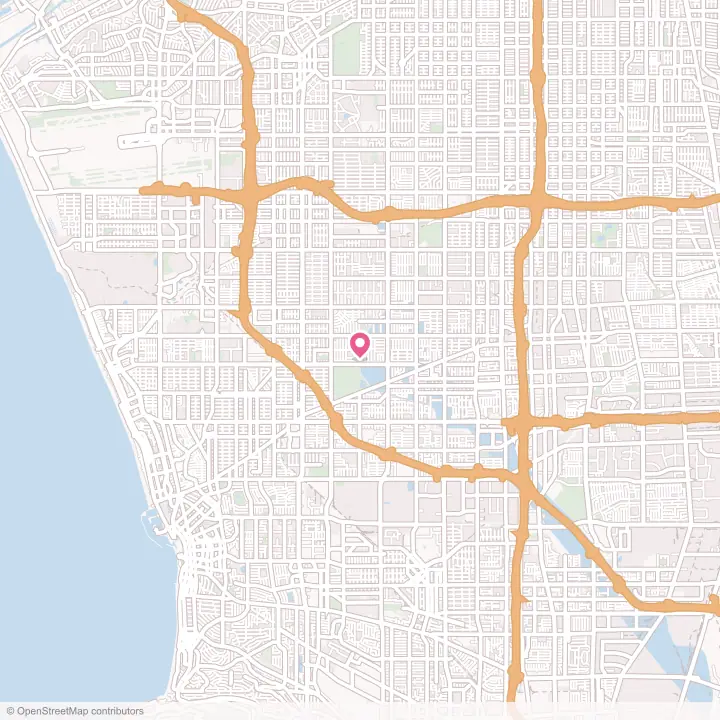 Map of the flower delivery area in Alondra Park, California