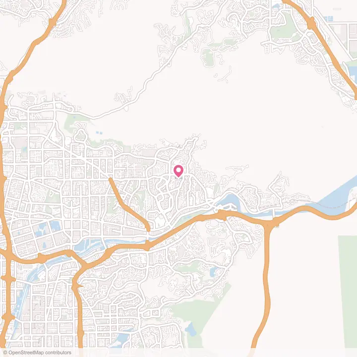 Map of the flower delivery area in Yorba Linda, California
