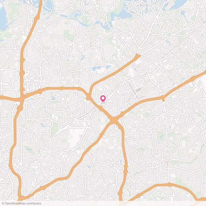Map of the flower delivery area in Doraville, Georgia