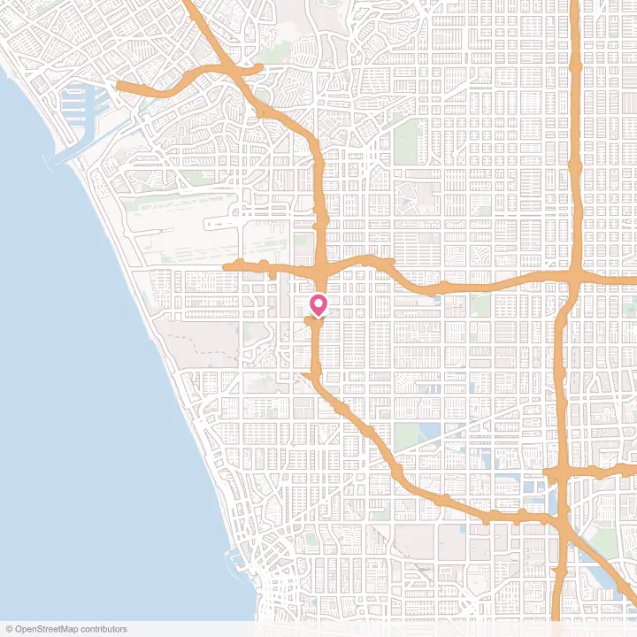 Map of the flower delivery area in Del Aire, California
