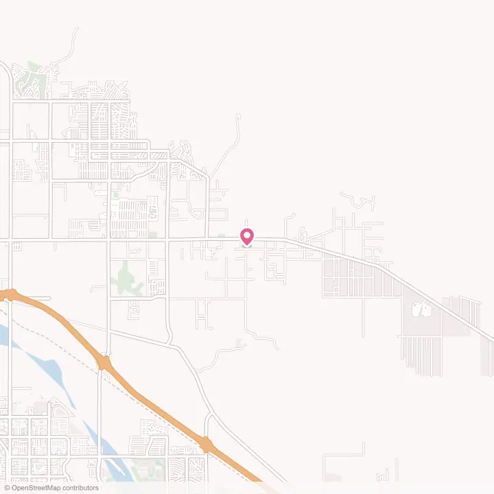Map of the flower delivery area in Desert Edge, California