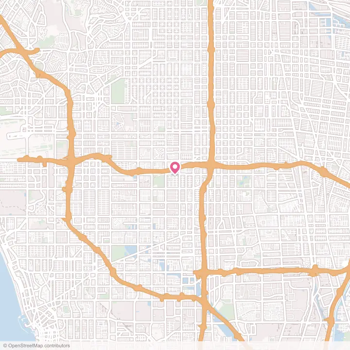 Map of the flower delivery area in West Athens, California
