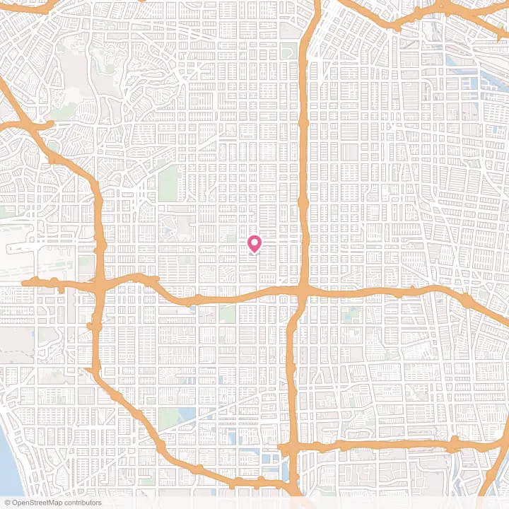 Map of the flower delivery area in Westmont, California