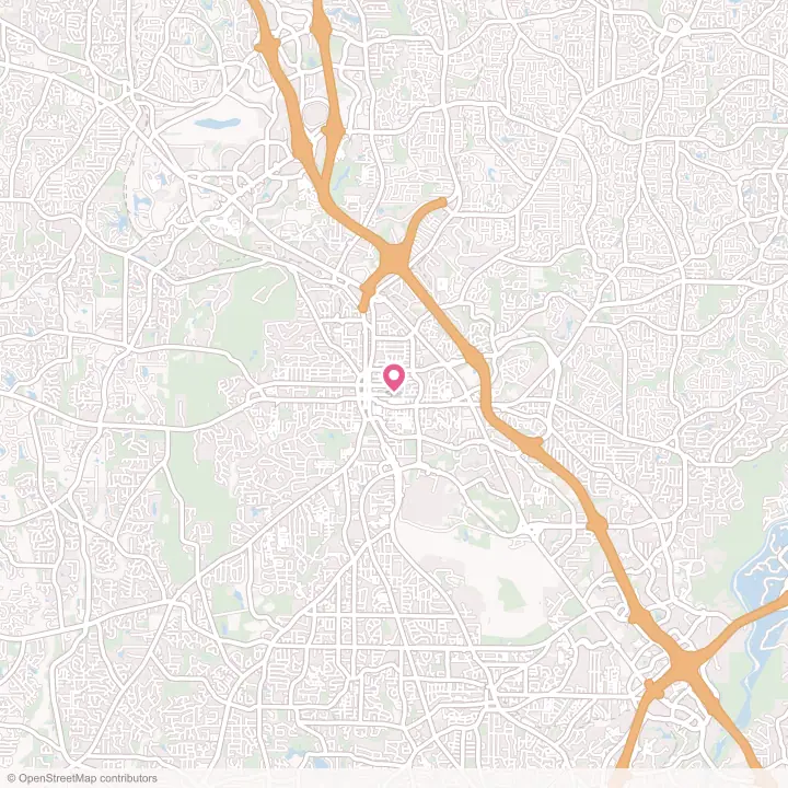 Map of the flower delivery area in Marietta, Georgia
