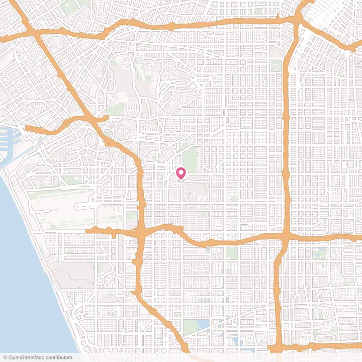 Map of the flower delivery area in Inglewood, California