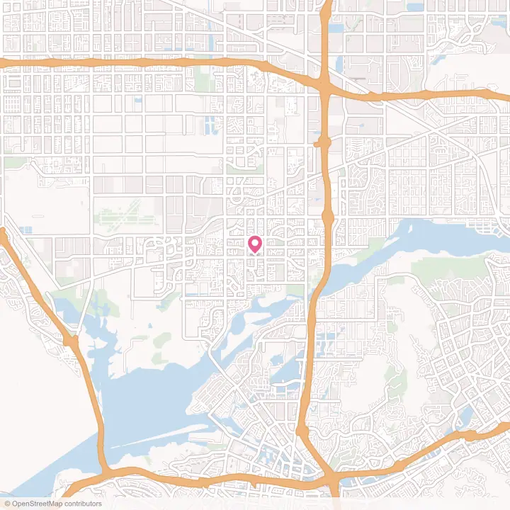 Map of the flower delivery area in Eastvale, California