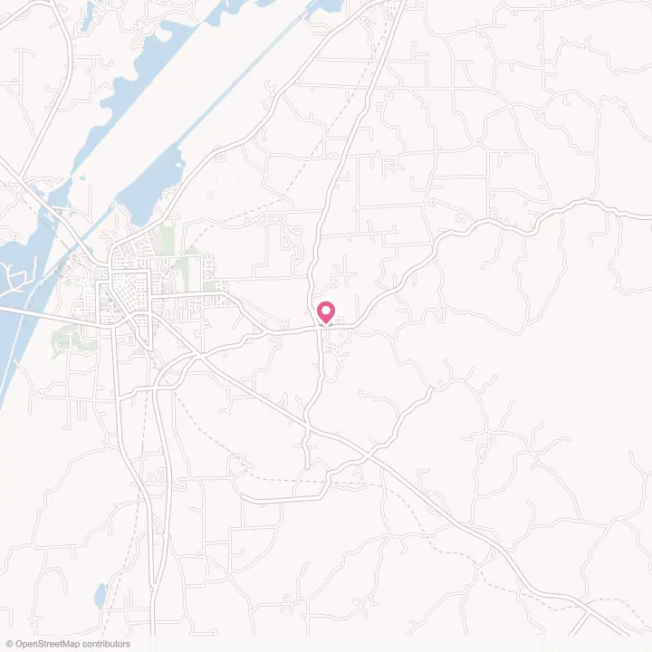 Map of the flower delivery area in Hatley, Mississippi