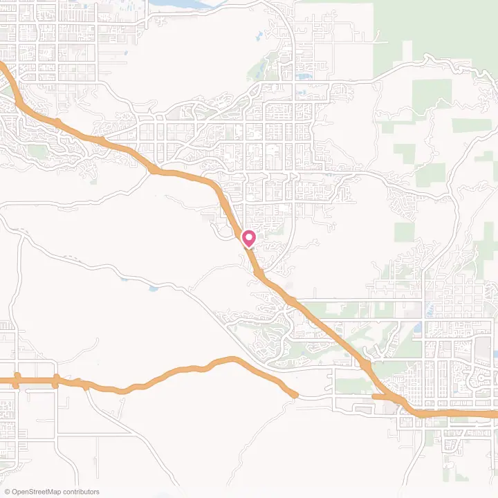 Map of the flower delivery area in Calimesa, California