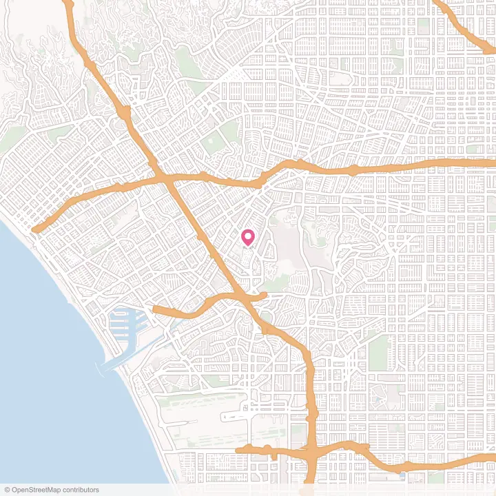 Map of the flower delivery area in Culver City, California