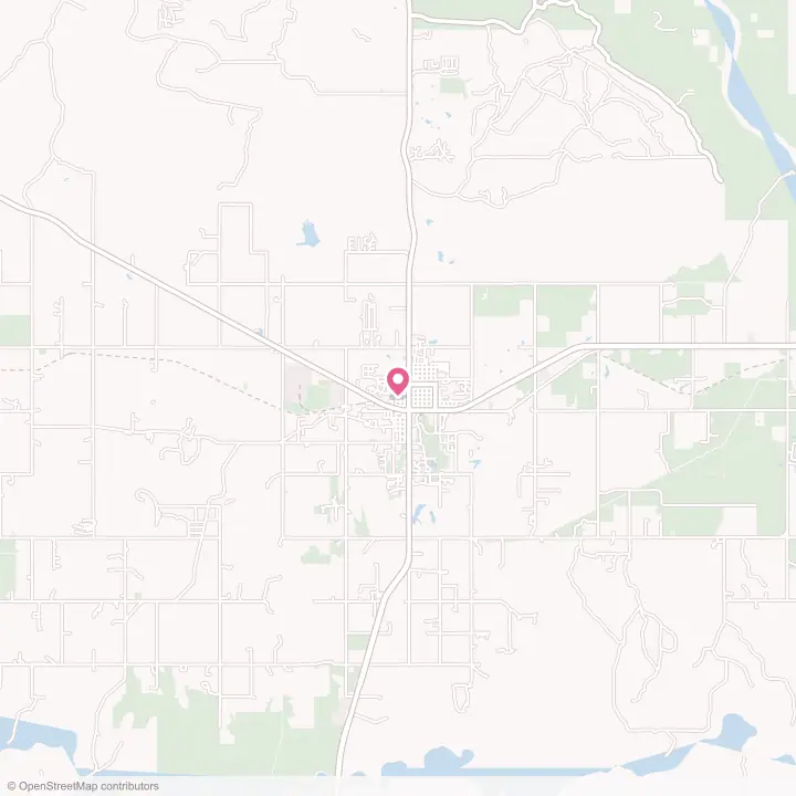 Map of the flower delivery area in Broken Bow, Oklahoma