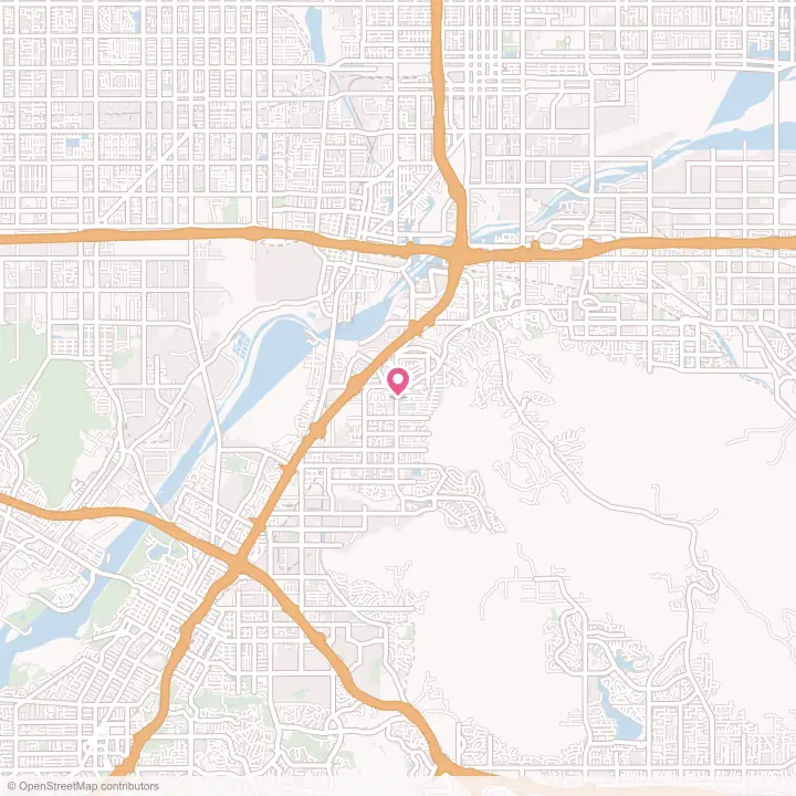 Map of the flower delivery area in Grand Terrace, California