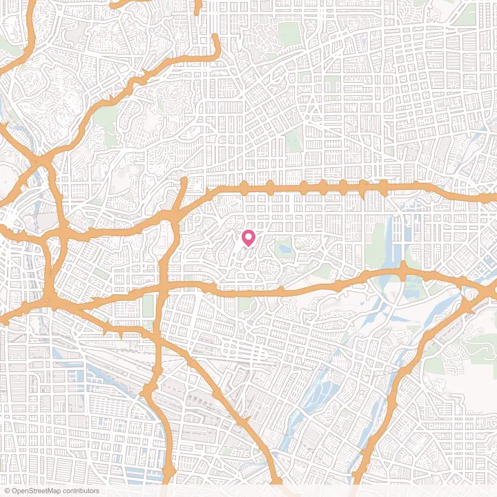 Map of the flower delivery area in Monterey Park, California