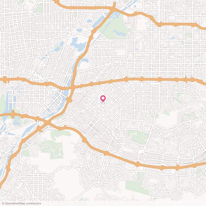 Map of the flower delivery area in West Puente Valley, California
