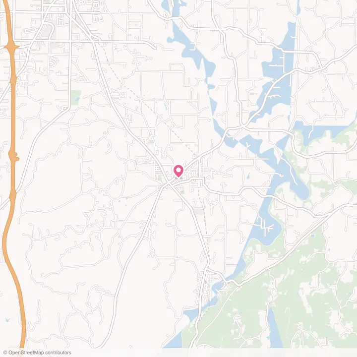 Map of the flower delivery area in Hanceville, Alabama