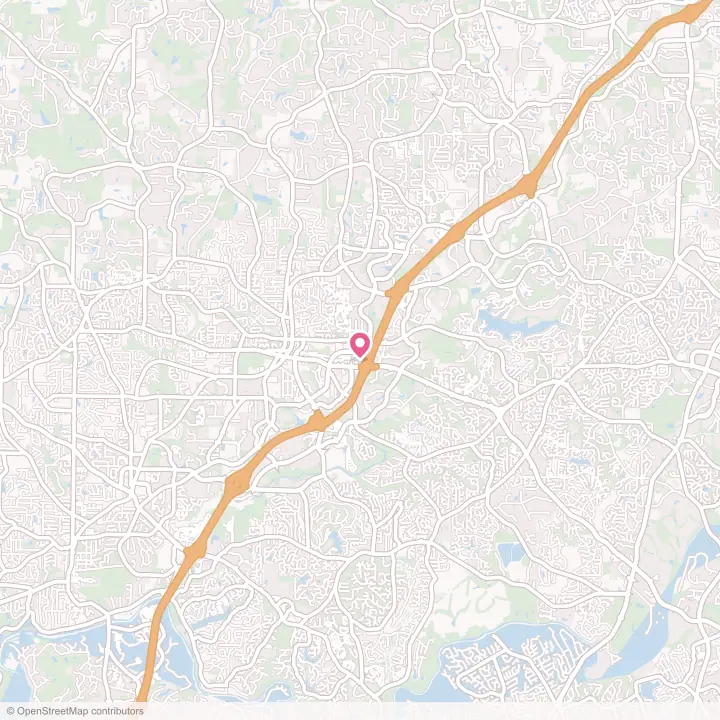 Map of the flower delivery area in Alpharetta, Georgia