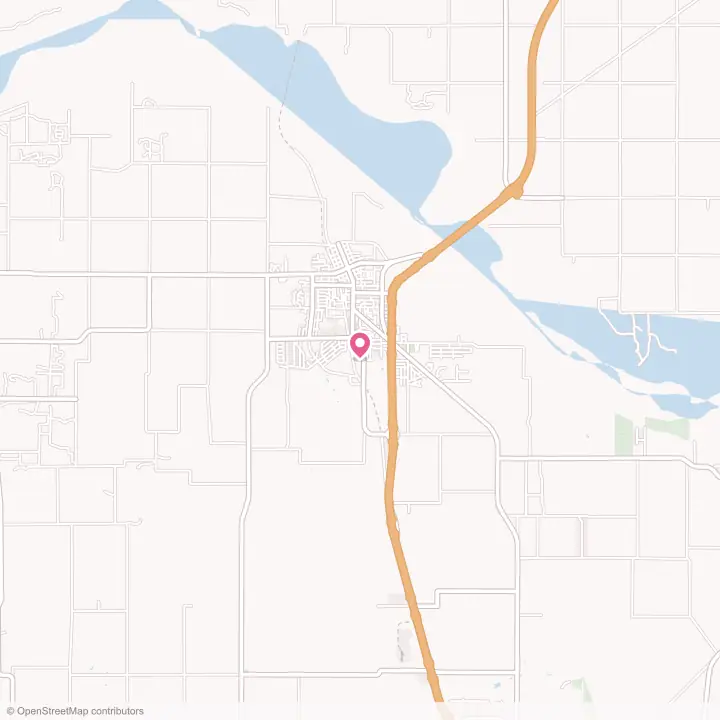 Map of the flower delivery area in Burkburnett, Texas