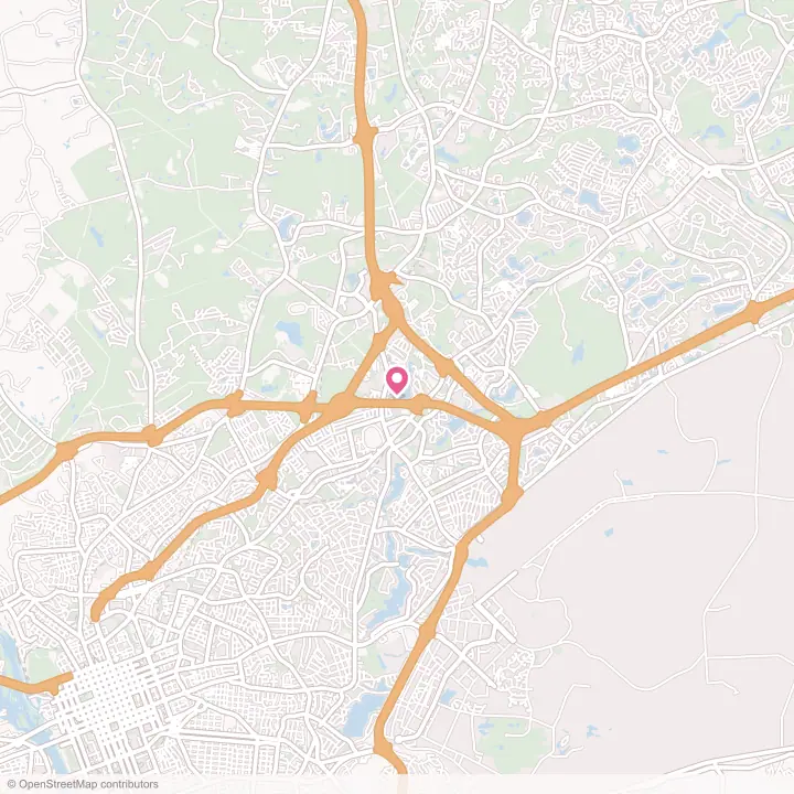 Map of the flower delivery area in Dentsville, South Carolina