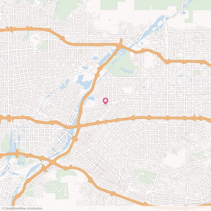 Map of the flower delivery area in Baldwin Park, California