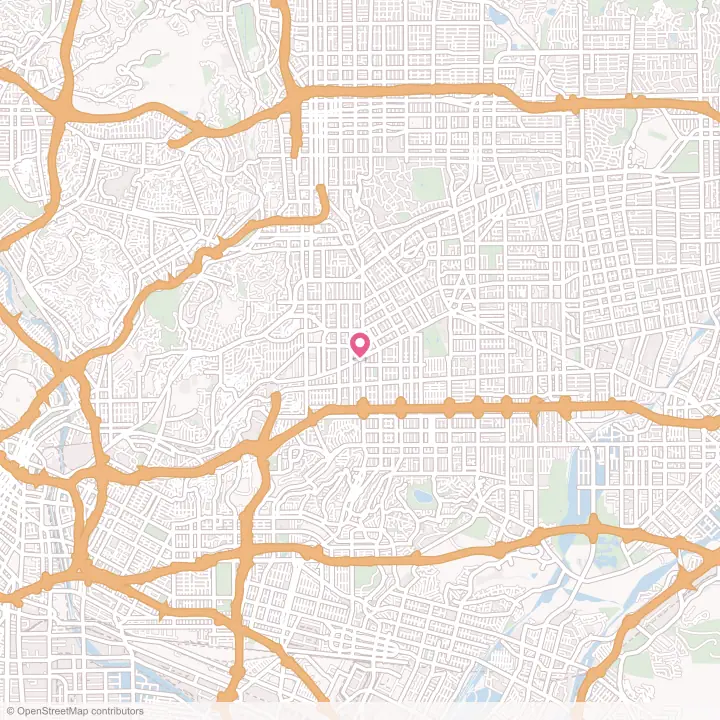 Map of the flower delivery area in Alhambra, California