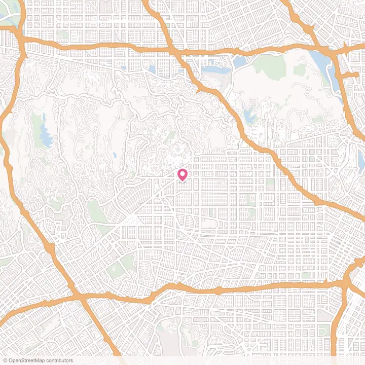 Map of the flower delivery area in West Hollywood, California