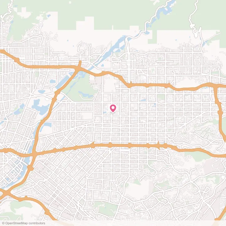 Map of the flower delivery area in Vincent, California