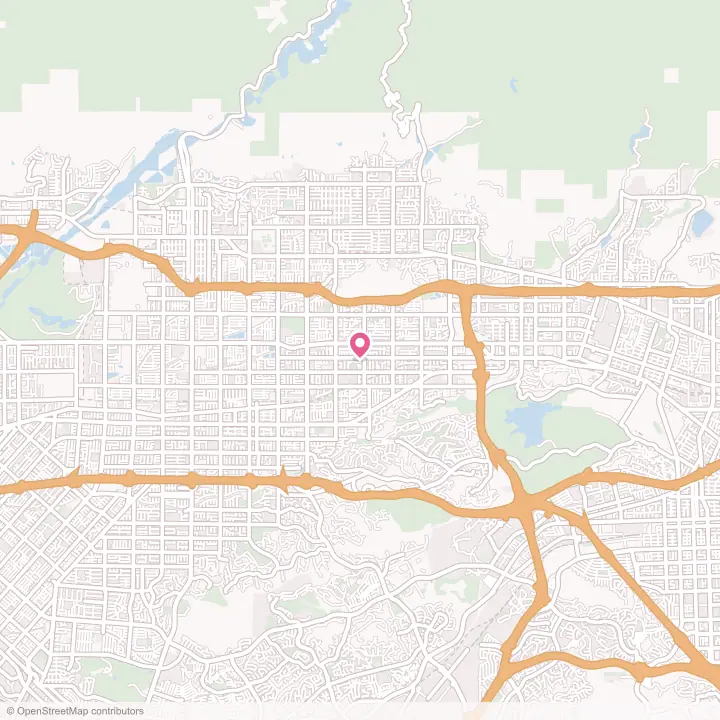 Map of the flower delivery area in Charter Oak, California