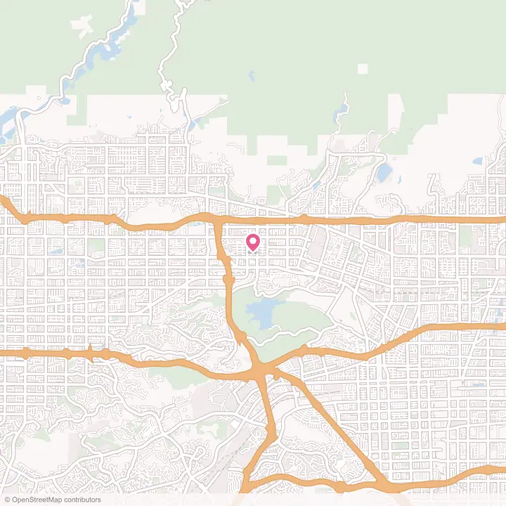 Map of the flower delivery area in San Dimas, California