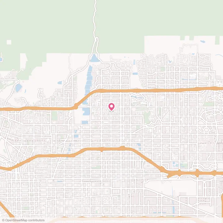 Map of the flower delivery area in Upland, California