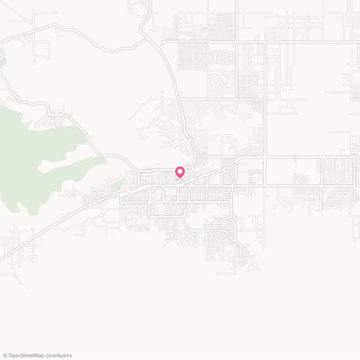 Map of the flower delivery area in Yucca Valley, California