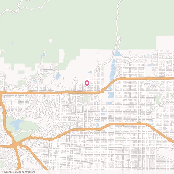 Map of the flower delivery area in Claremont, California