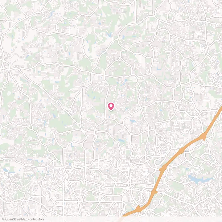 Map of the flower delivery area in Milton, Georgia