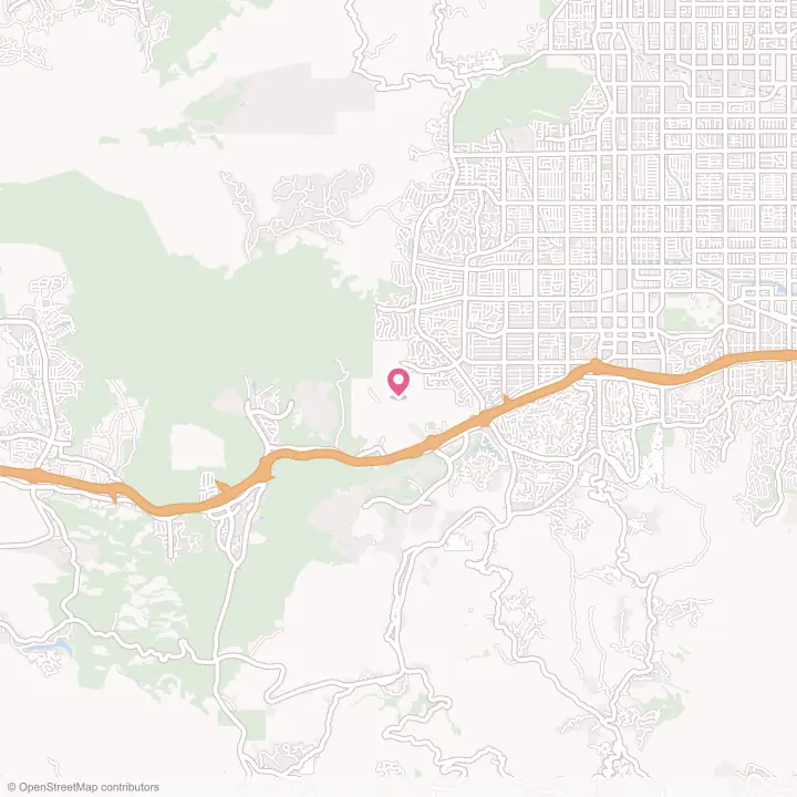 Map of the flower delivery area in Hidden Hills, California