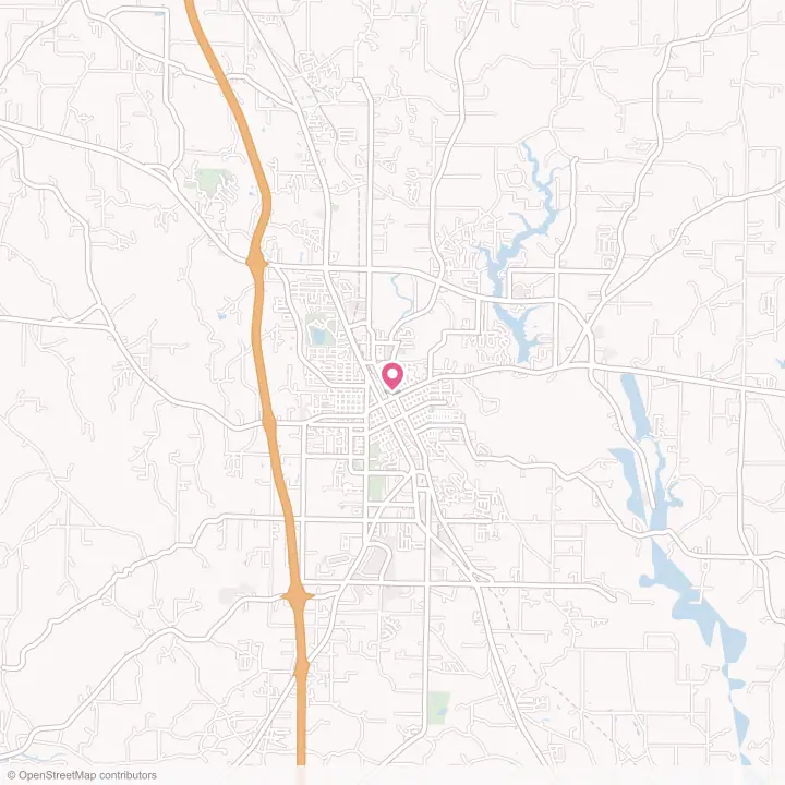 Map of the flower delivery area in Cullman, Alabama