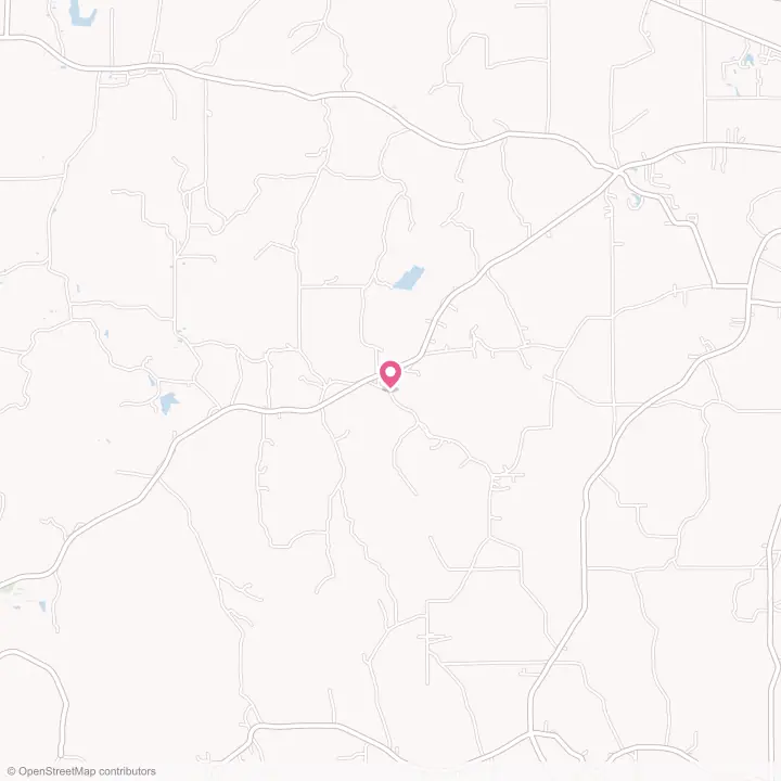 Map of the flower delivery area in Randolph, Mississippi