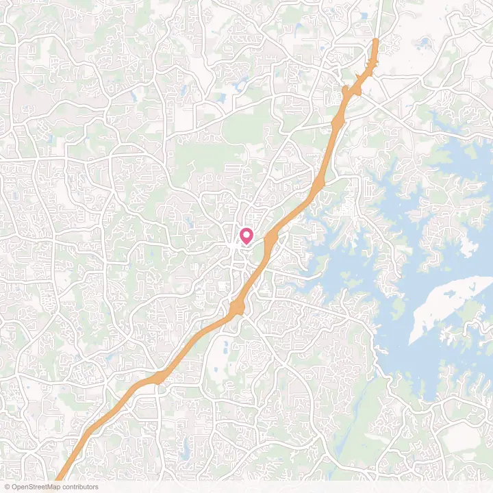 Map of the flower delivery area in Cumming, Georgia