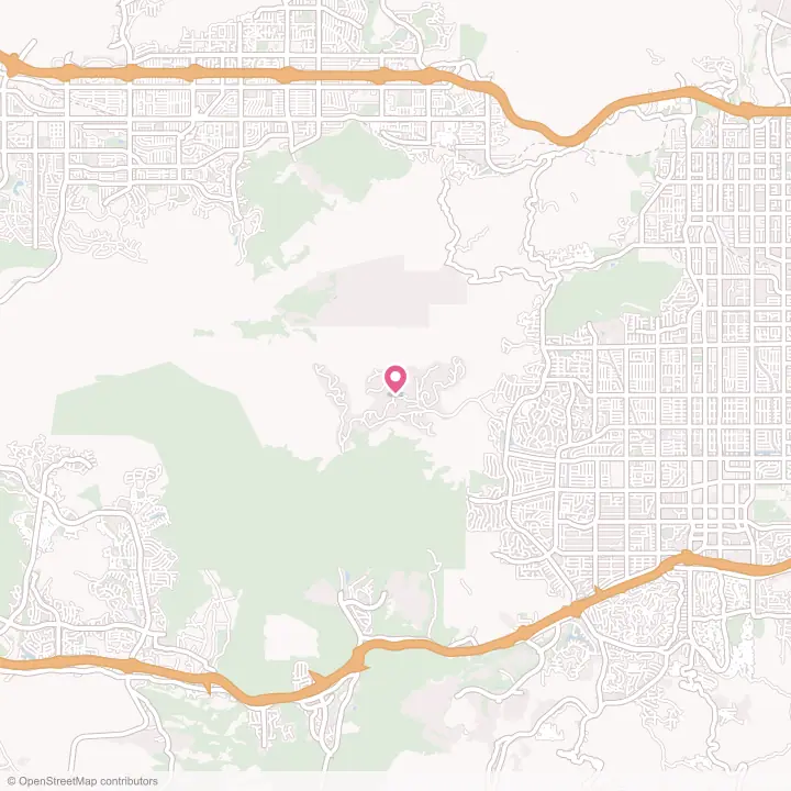 Map of the flower delivery area in Bell Canyon, California