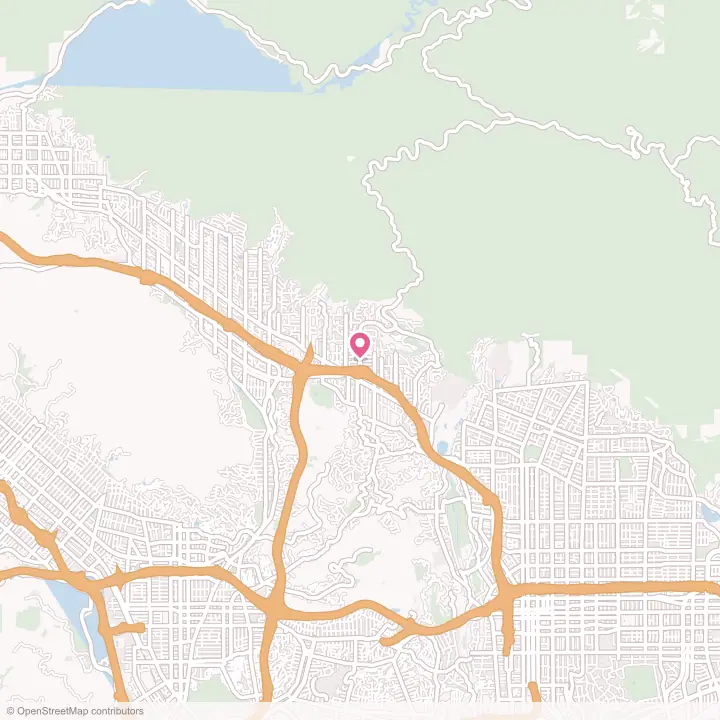 Map of the flower delivery area in La Cañada Flintridge, California