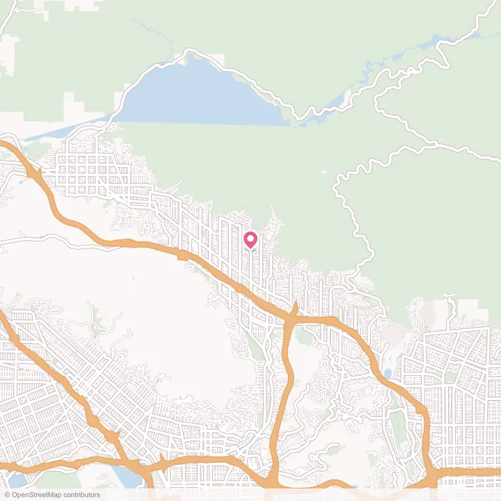 Map of the flower delivery area in La Crescenta-Montrose, California