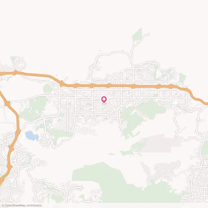 Map of the flower delivery area in Simi Valley, California